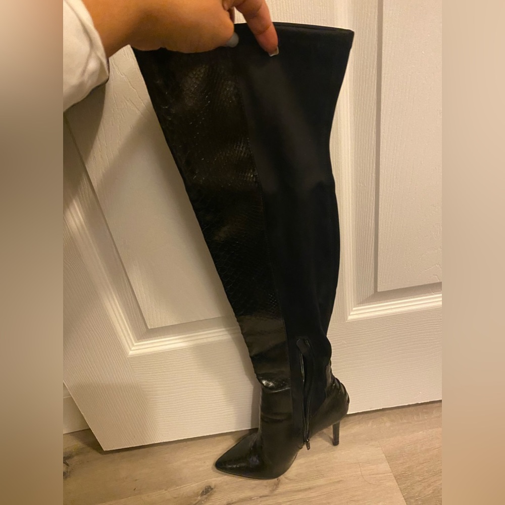 Knee high leather boots